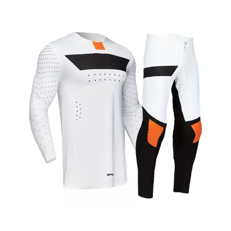 Motorcycle Gear White - 2026 Sport Mode White Orange Gear