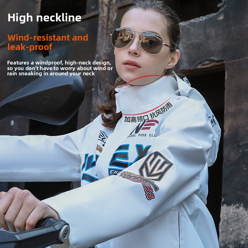 Men's Motorcycle Raincoat Suit - Motorcycle Gear White review and price