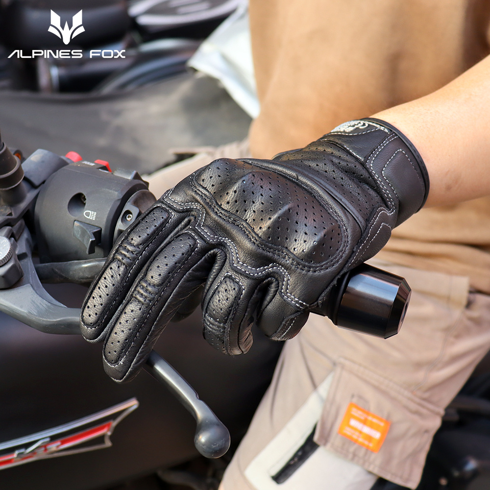 Vintage Motorcycle Gloves Genu - Motorcycle Gear Alpine review and price