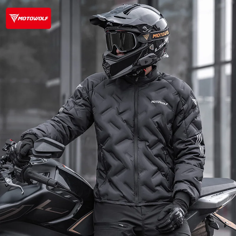 Motorcycle Down Jacket Winter  - Motorcycle Gear White review and price