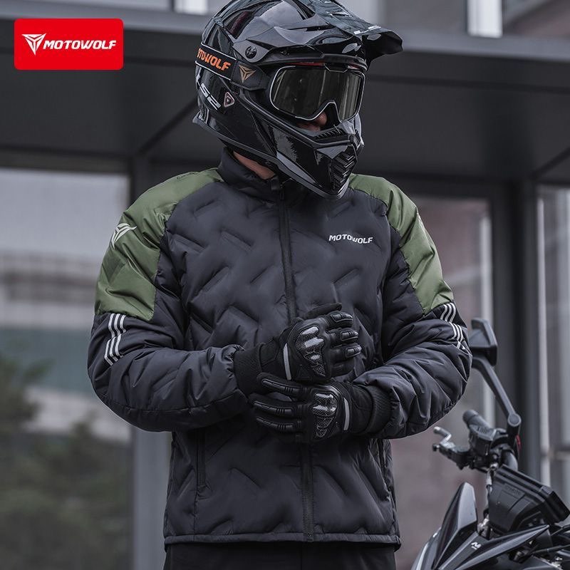 Motorcycle Down Jacket Winter  - Motorcycle Gear White review and price