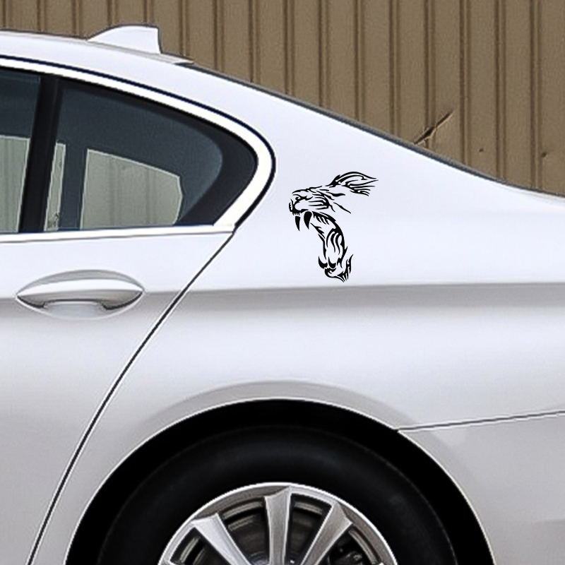 YAWN LION Funny Vinyl Decals M - Motorcycle Gear White review and price