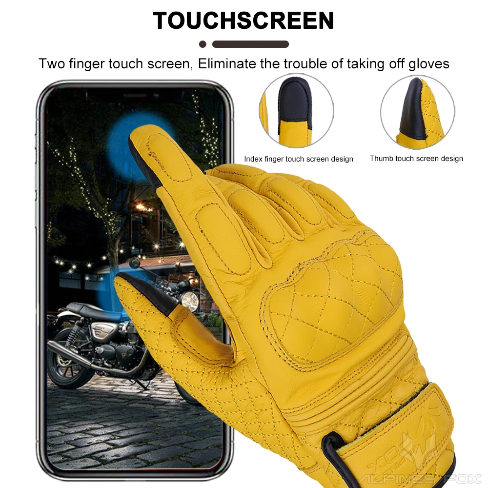 Retro Motorcycle Gloves Real L - Motorcycle Gear Alpine review and price