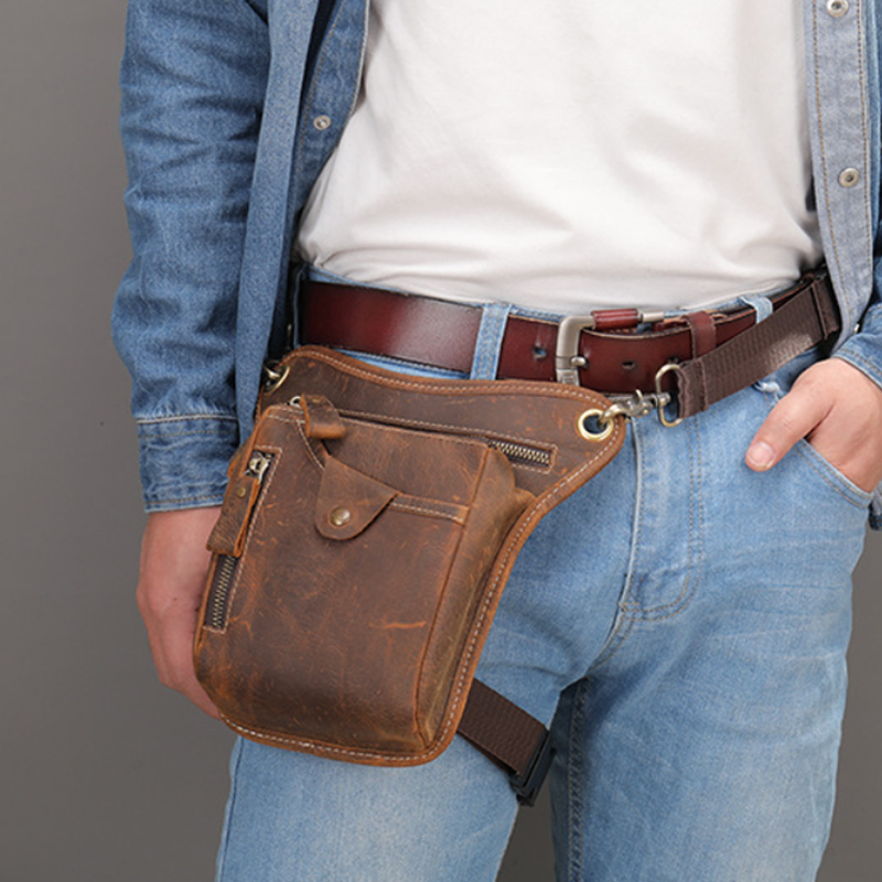 Vintage Pu Leather Waist Pack  - Motorcycle Gear Vintage review and price