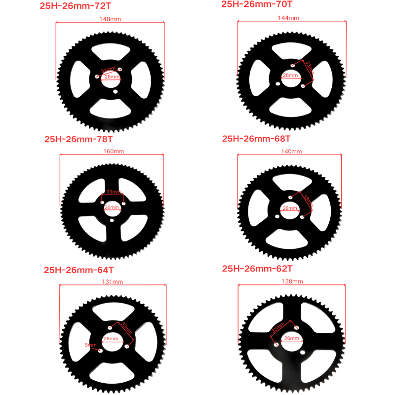 25H 26mm 62T 64T 68T 70T 72T 7 - Motorcycle Gear Ratio review and price